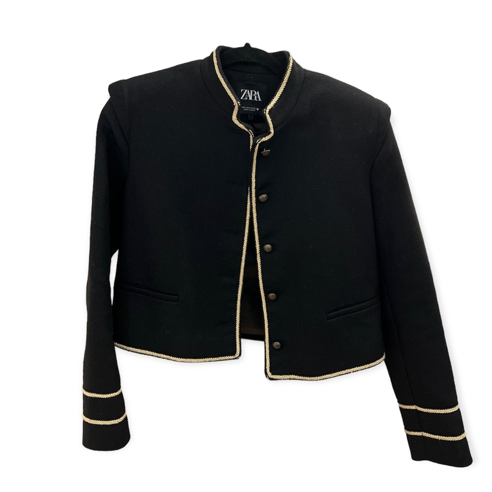 Zara felt cloth black blazer